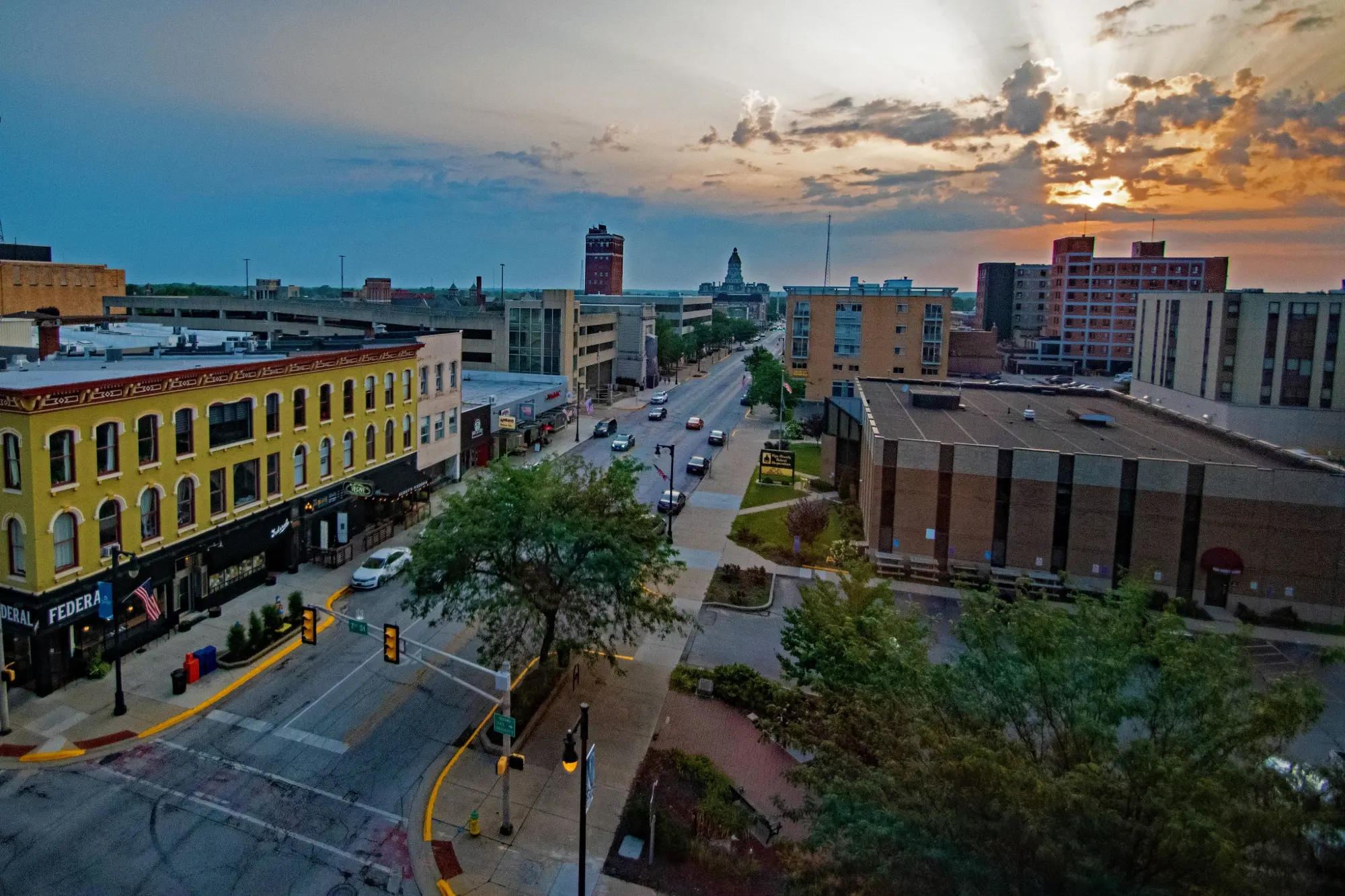 sun set Terre Haute